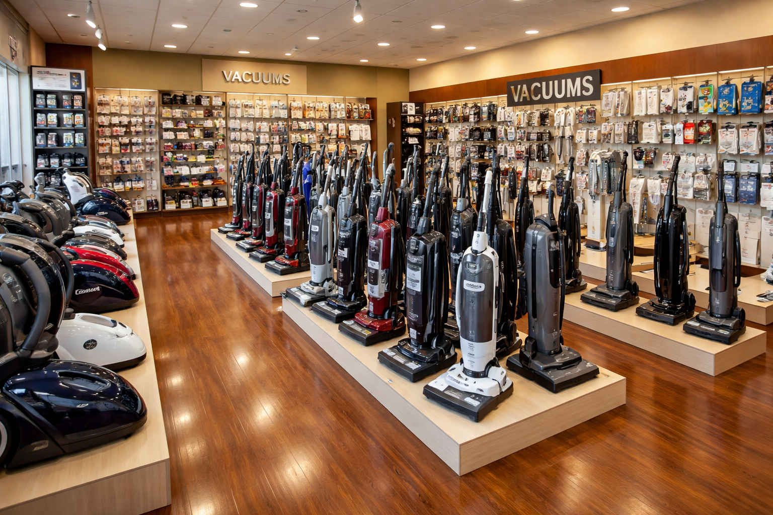 Vacuum sales and repair showroom at All Vacuums Sales & Service